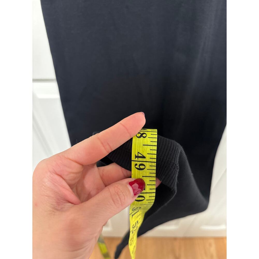 Stradivarius Black Sleeveless Ribbed Midi Dress S - Picture 5 of 8